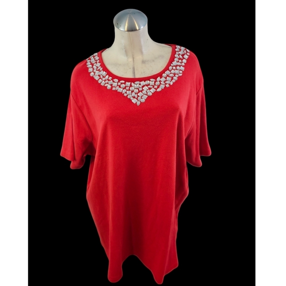 3/$25 Venezia Size 2X Embellished Top